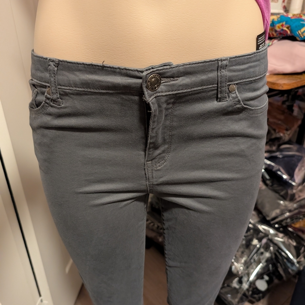 Buffalo David Bitton Women's Gray Jeans Mid Rise Stretch Skinny Ankle‎ Gr…